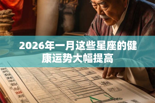 2026年一月这些星座的健康运势大幅提高 2026年一月这些星座的健康运势大幅提高