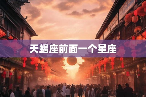天蝎座前面一个星座
