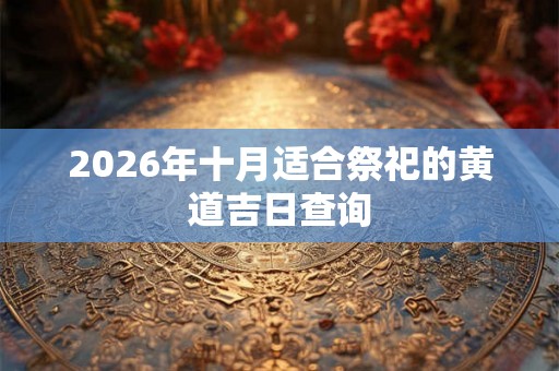 2026年十月适合祭祀的黄道吉日查询 2026年十月适合祭祀的黄道吉日查询