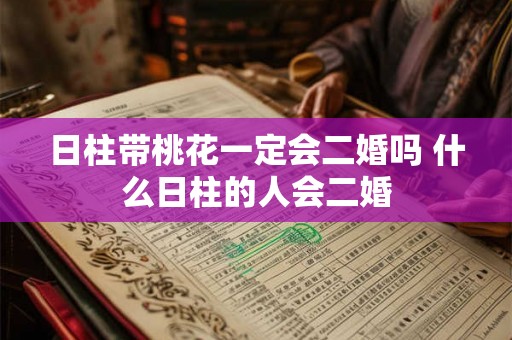 日柱带桃花一定会二婚吗 什么日柱的人会二婚