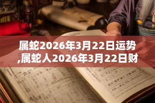 属蛇2026年3月22日运势,属蛇人2026年3月22日财运,生肖蛇2026年3月22日运势 属蛇2026年3月22日运势,属蛇人2026年3月22日财运,生肖蛇2026年3月22日运势