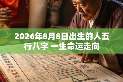 2026年8月8日出生的人五行八字 一生命运走向