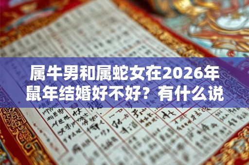 属牛男和属蛇女在2026年鼠年结婚好不好?有什么说法? 属牛男和属蛇女在2026年鼠年结婚好不好?有什么说法?