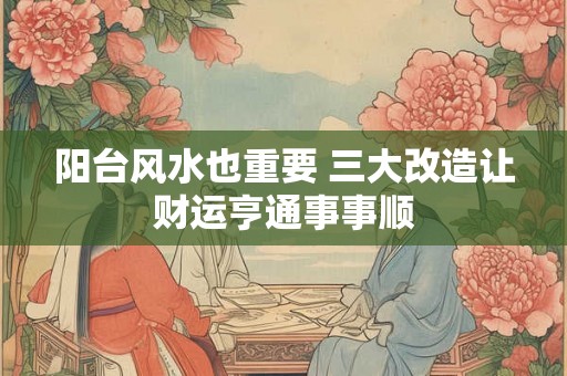 阳台风水也重要 三大改造让财运亨通事事顺