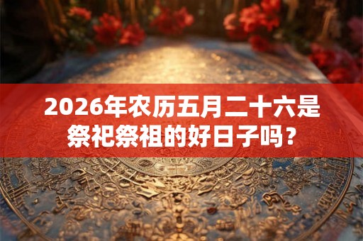 2026年农历五月二十六是祭祀祭祖的好日子吗？