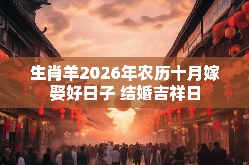 生肖羊2026年农历十月嫁娶好日子 结婚吉祥日