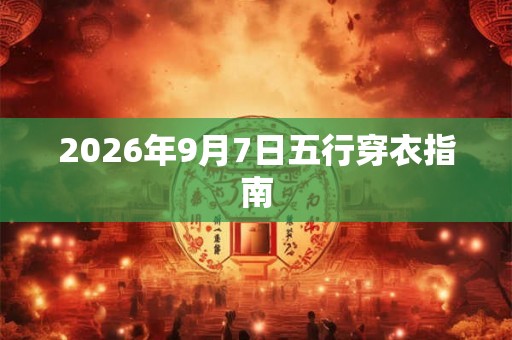 2026年9月7日五行穿衣指南