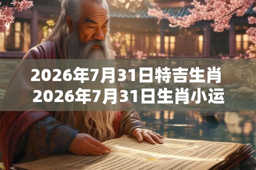 2026年7月31日特吉生肖 2026年7月31日生肖小运播报 2026年7月31日特吉生肖 2026年7月31日生肖小运播报