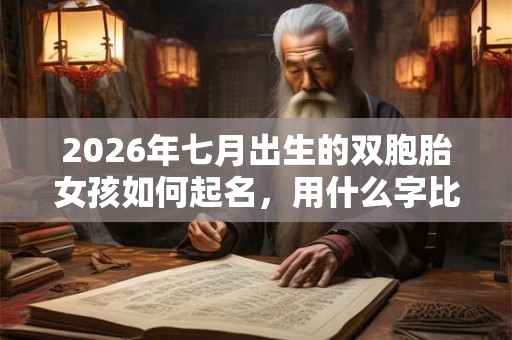 2026年七月出生的双胞胎女孩如何起名，用什么字比较好