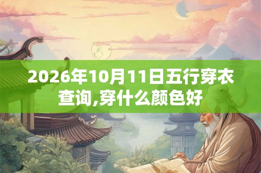 2026年10月11日五行穿衣查询,穿什么颜色好