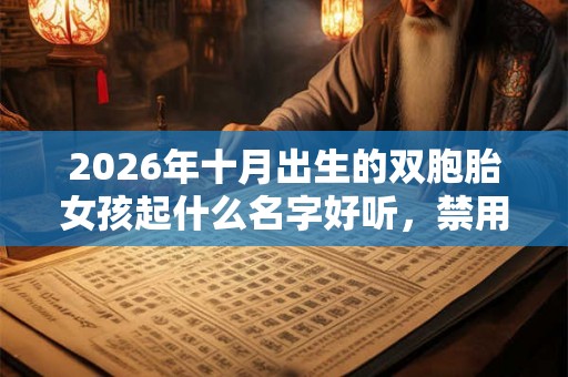2026年十月出生的双胞胎女孩起什么名字好听，禁用什么字