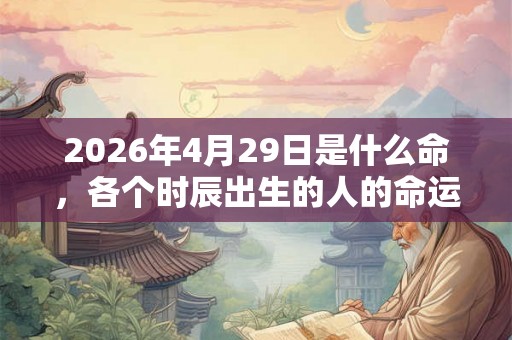 2026年4月29日是什么命,各个时辰出生的人的命运 2026年4月29日是什么命,各个时辰出生的人的命运