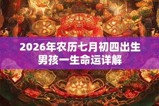 2026年农历七月初四出生男孩一生命运详解 2026年农历七月初四出生男孩一生命运详解