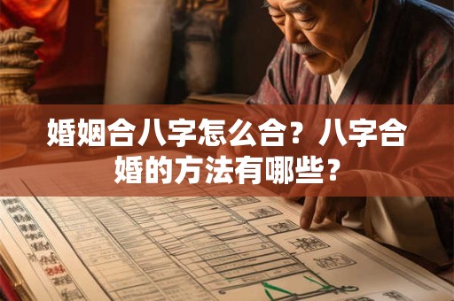 婚姻合八字怎么合？八字合婚的方法有哪些？
