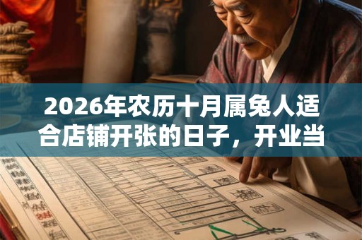2026年农历十月属兔人适合店铺开张的日子,开业当天忌讳什么? 2026年农历十月属兔人适合店铺开张的日子,开业当天忌讳什么?