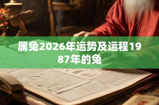 属兔2026年运势及运程1987年的兔