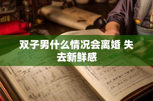双子男什么情况会离婚 失去新鲜感