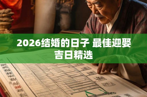 2026结婚的日子 最佳迎娶吉日精选