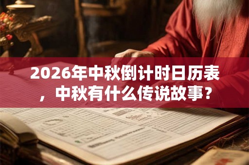 2026年中秋倒计时日历表，中秋有什么传说故事？