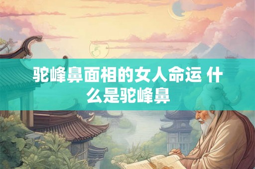 驼峰鼻面相的女人命运 什么是驼峰鼻