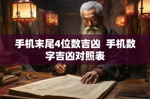 手机末尾4位数吉凶  手机数字吉凶对照表
