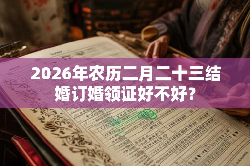 2026年农历二月二十三结婚订婚领证好不好? 2026年农历二月二十三结婚订婚领证好不好?