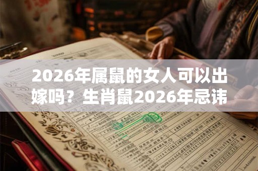 2026年属鼠的女人可以出嫁吗？生肖鼠2026年忌讳数字