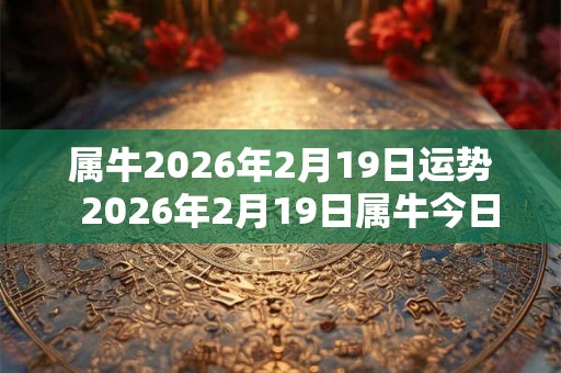 属牛2026年2月19日运势  2026年2月19日属牛今日运势