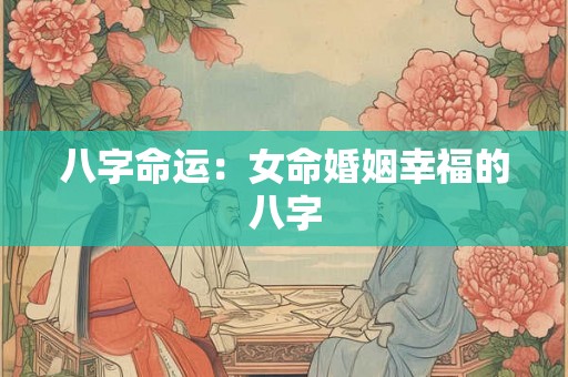 八字命运:女命婚姻幸福的八字 八字命运:女命婚姻幸福的八字