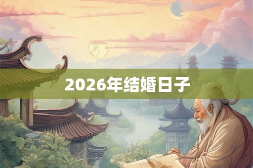 2026年结婚日子
