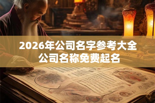 2026年公司名字参考大全 公司名称免费起名