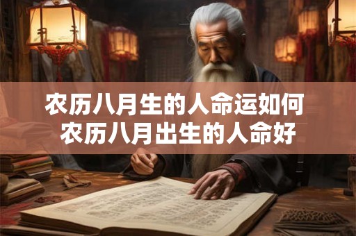 农历八月生的人命运如何 农历八月出生的人命好