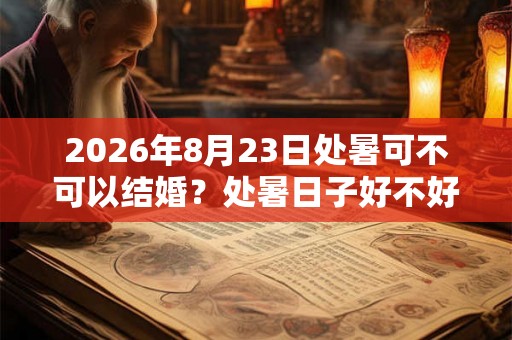2026年8月23日处暑可不可以结婚？处暑日子好不好？