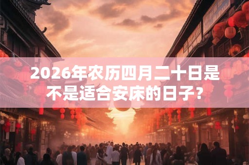 2026年农历四月二十日是不是适合安床的日子？
