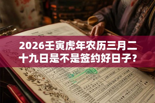 2026壬寅虎年农历三月二十九日是不是签约好日子？