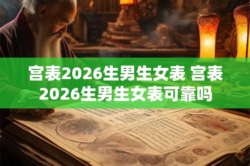 宫表2026生男生女表 宫表2026生男生女表可靠吗