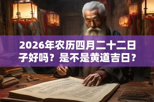 2026年农历四月二十二日子好吗？是不是黄道吉日？