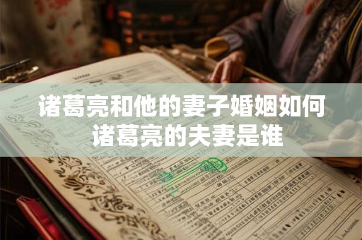 诸葛亮和他的妻子婚姻如何  诸葛亮的夫妻是谁