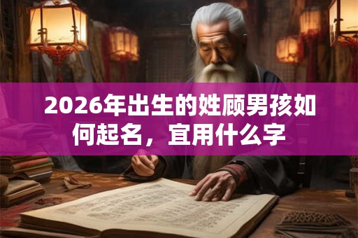 2026年出生的姓顾男孩如何起名，宜用什么字