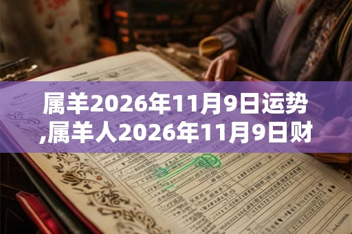 属羊2026年11月9日运势,属羊人2026年11月9日财运,生肖羊2026年11月9日运势