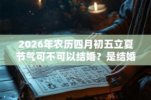 2026年农历四月初五立夏节气可不可以结婚?是结婚吉日吗? 2026年农历四月初五立夏节气可不可以结婚?是结婚吉日吗?