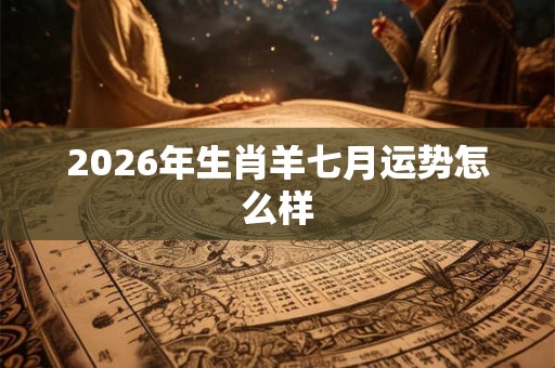 2026年生肖羊七月运势怎么样 2026年生肖羊七月运势怎么样