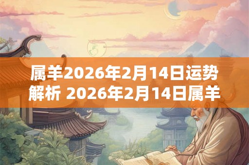 属羊2026年2月14日运势解析 2026年2月14日属羊运势分析 属羊2026年2月14日运势解析 2026年2月14日属羊运势分析