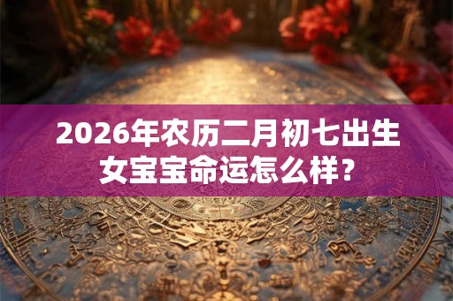 2026年农历二月初七出生女宝宝命运怎么样？