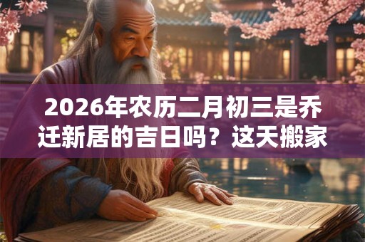 2026年农历二月初三是乔迁新居的吉日吗?这天搬家怎么样? 2026年农历二月初三是乔迁新居的吉日吗?这天搬家怎么样?