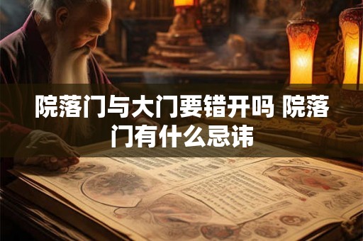 院落门与大门要错开吗 院落门有什么忌讳