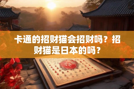 卡通的招财猫会招财吗？招财猫是日本的吗？