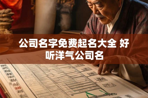 公司名字免费起名大全 好听洋气公司名