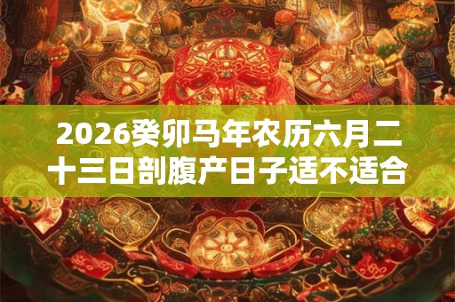 2026癸卯马年农历六月二十三日剖腹产日子适不适合 2026癸卯马年农历六月二十三日剖腹产日子适不适合