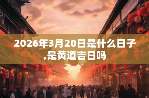 2026年3月20日是什么日子,是黄道吉日吗